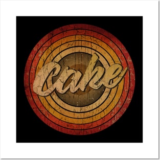 circle vintage retro faded cake Posters and Art